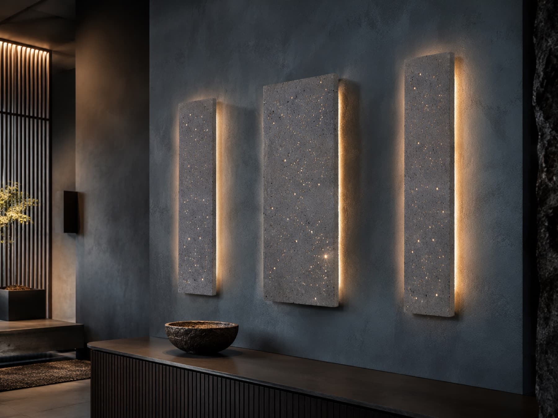Backlit Perforated Sconces